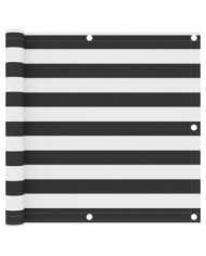 Écran de balcon Anthracite et blanc 90x600 cm Tissu Oxford | Mobilier & Déco