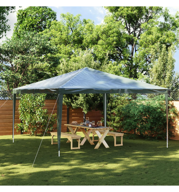 Tente de réception professionnelle 4x4 m Vert 90 g/m² | Mobilier & Déco