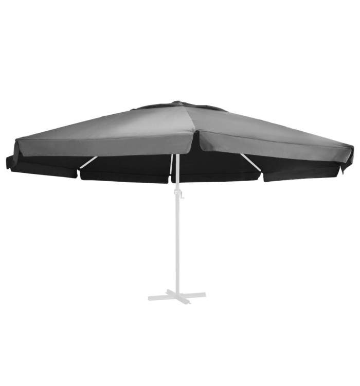 Tissu de remplacement pour parasol d'extérieur Anthracite 600cm | Mobilier & Déco
