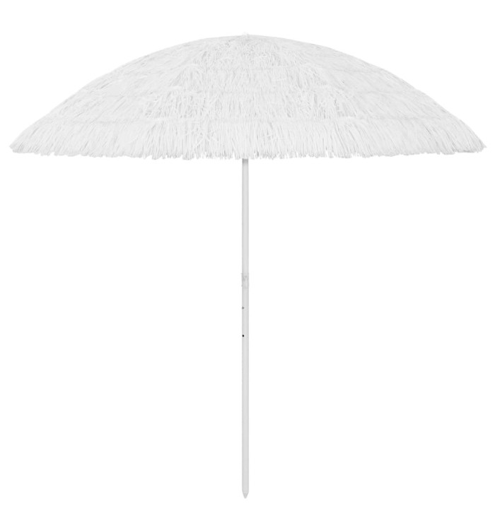 Parasol de plage Hawaii blanc 300 cm | Mobilier & Déco