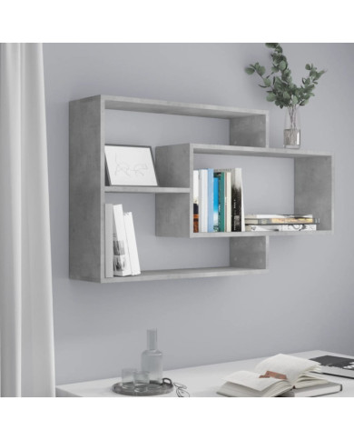Étagères murales Gris béton 104x20x58,5 cm Bois d'ingénierie | Mobilier & Déco
