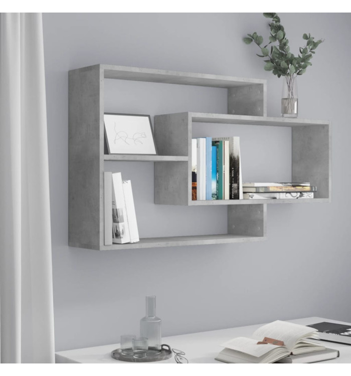 Étagères murales Gris béton 104x20x58,5 cm Bois d'ingénierie | Mobilier & Déco