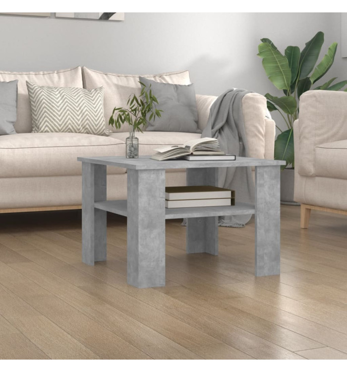 Table basse Gris béton 60x60x42 cm Bois d’ingénierie | Mobilier & Déco