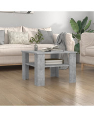 Table basse Gris béton 60x60x42 cm Bois d’ingénierie | Mobilier & Déco