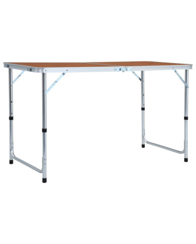 Table pliable de camping Aluminium 120x60 cm | Mobilier & Déco