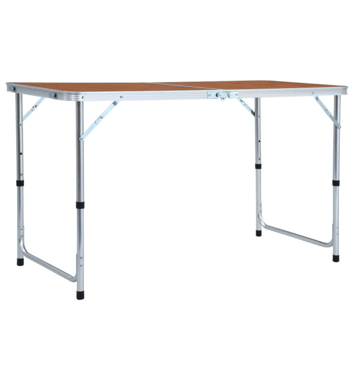 Table pliable de camping Aluminium 120x60 cm | Mobilier & Déco