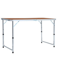 Table pliable de camping Aluminium 120x60 cm | Mobilier & Déco