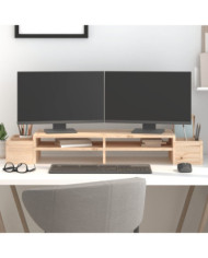 Support pour moniteur 100x27,5x15 cm Bois de pin solide | Mobilier & Déco