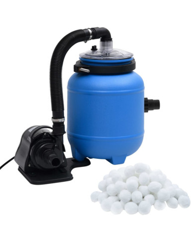 Pompe de filtration de piscine Noir et bleu 4 m³/h | Mobilier & Déco