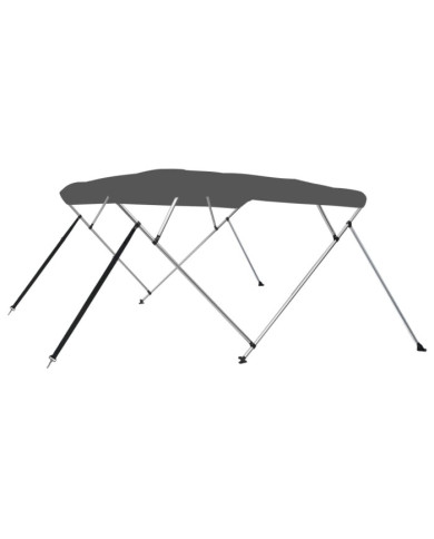Auvent bimini à 4 arceaux Anthracite 243x210x137 cm | Mobilier & Déco
