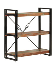 Bibliothèque 3 niveaux 77x30x80 cm bois récupération massif/fer | Mobilier & Déco