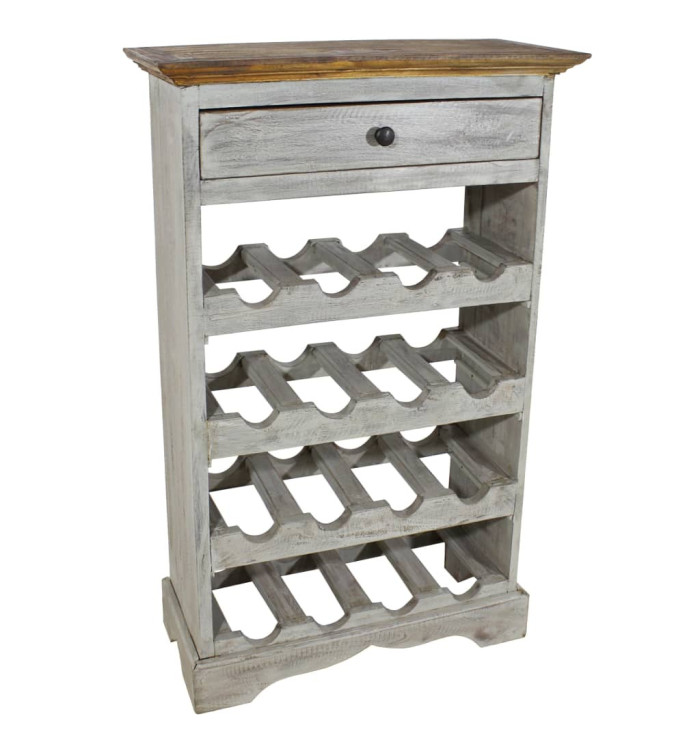 Casier à bouteilles bois d'acajou massif 55x23x85 cm | Mobilier & Déco