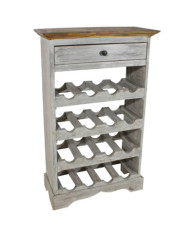 Casier à bouteilles bois d'acajou massif 55x23x85 cm | Mobilier & Déco