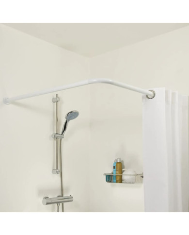Sealskin Ensemble de tringle de rideau de douche d'angle 90x90cm Blanc | Mobilier & Déco