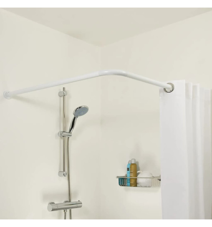 Sealskin Ensemble de tringle de rideau de douche d'angle 90x90cm Blanc | Mobilier & Déco