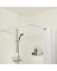 Sealskin Ensemble de tringle de rideau de douche d'angle 90x90cm Blanc | Mobilier & Déco