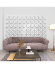 Panneaux muraux 3D 12 pcs 50x50 cm blanc origami 3 m² | Mobilier & Déco