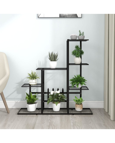 Support pour plantes 94,5x25x88 cm Noir Métal | Mobilier & Déco