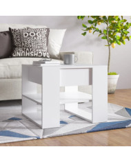 Table basse blanc 55,5x55x45 cm bois d'ingénierie | Mobilier & Déco