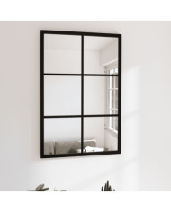 Miroir mural noir 60x40 cm métal | Mobilier & Déco