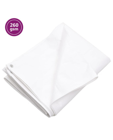 Bâche 260 g/m² 2x3 m Blanc PEHD | Mobilier & Déco