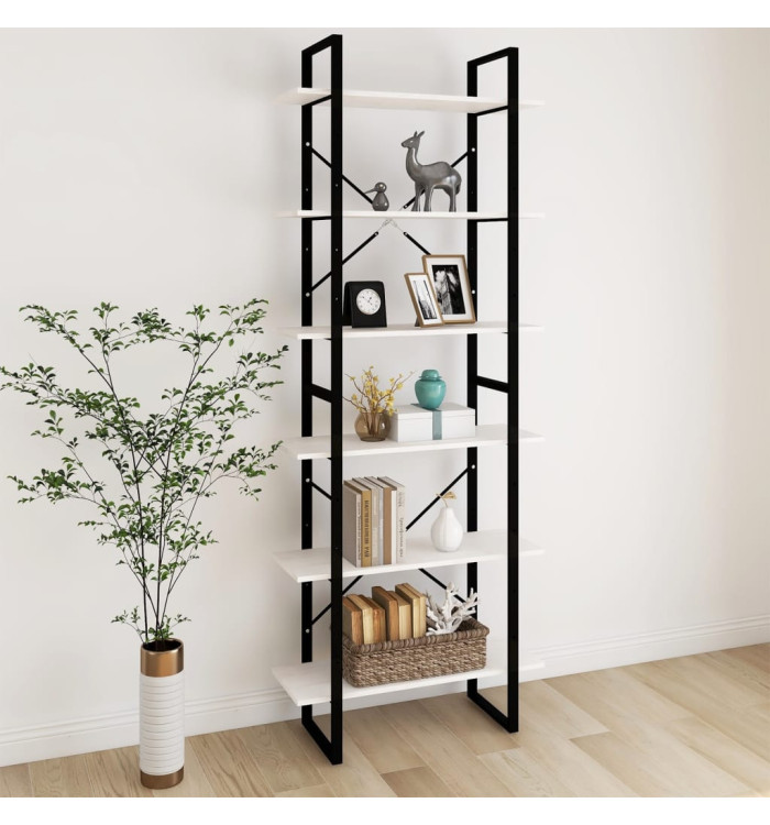 Armoire haute Blanc 80x30x210 cm Bois de pin solide | Mobilier & Déco