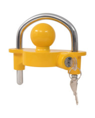 Verrou de remorque et 2 clés Acier et alliage d'aluminium Jaune | Mobilier & Déco