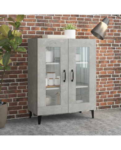 Buffet gris béton 69,5x34x90 cm bois d'ingénierie | Mobilier & Déco