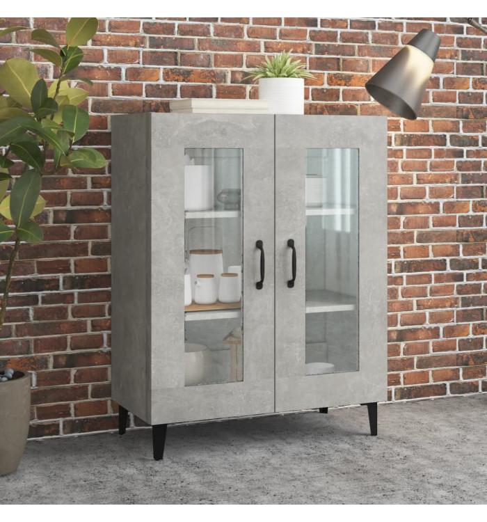 Buffet gris béton 69,5x34x90 cm bois d'ingénierie | Mobilier & Déco
