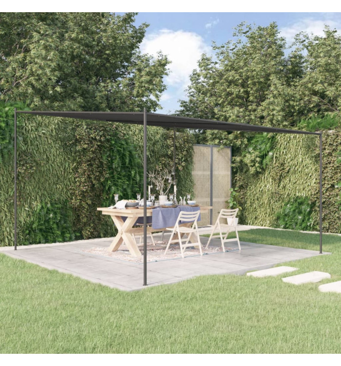 Belvédère anthracite 4x4 m 180 g/m² tissu et acier | Mobilier & Déco