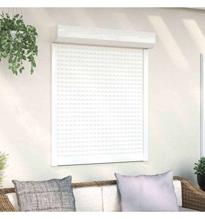 Volet roulant aluminium 100x120 cm blanc | Mobilier & Déco