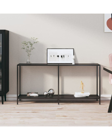 Table console Noir 160x35x75,5 cm Verre trempé | Mobilier & Déco