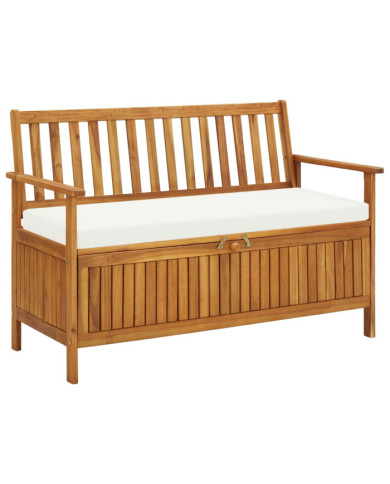 Banc de rangement de jardin Bois d'acacia solide 120x63x84 cm | Mobilier & Déco