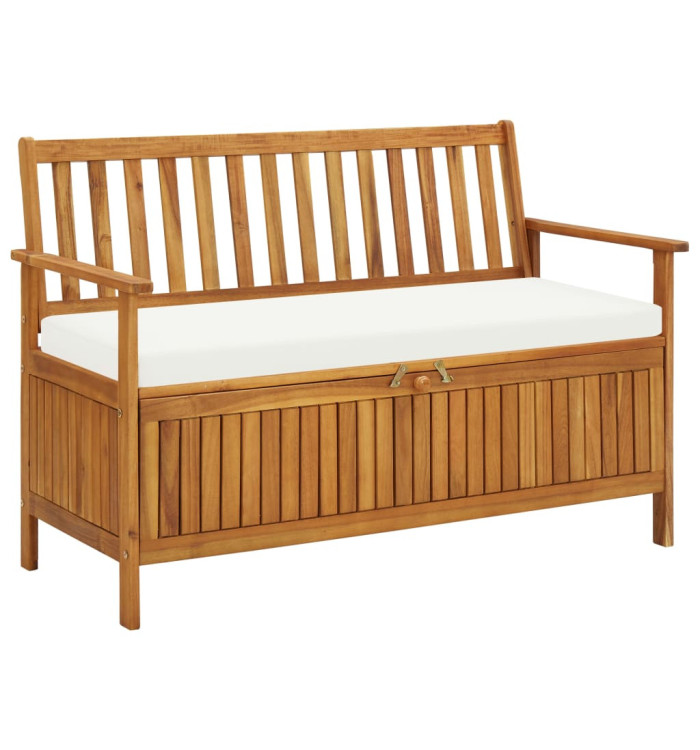Banc de rangement de jardin Bois d'acacia solide 120x63x84 cm | Mobilier & Déco