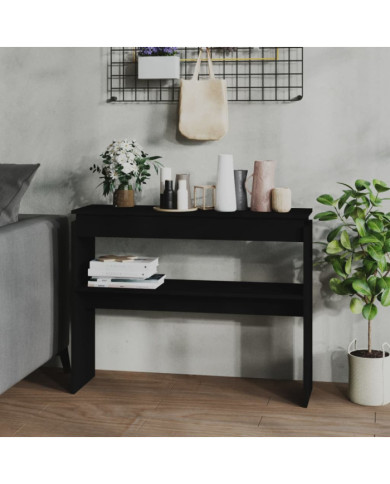 Table console noir 102x30x80 cm bois d'ingénierie | Mobilier & Déco