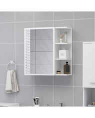 Armoire à miroir de salle de bain Blanc Bois d’ingénierie | Mobilier & Déco