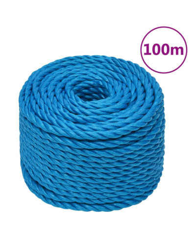 Corde de travail Bleu 20 mm 100 m polypropylène | Mobilier & Déco