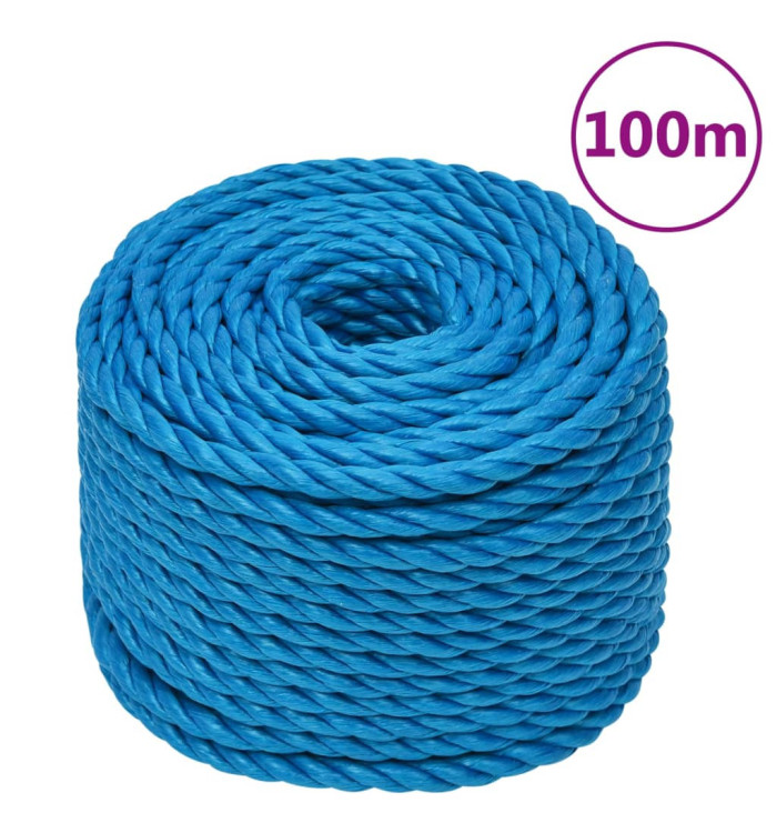 Corde de travail Bleu 20 mm 100 m polypropylène | Mobilier & Déco