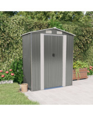 Abri de jardin Gris clair 192x108x223 cm Acier galvanisé | Mobilier & Déco