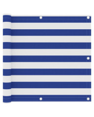 Écran de balcon Blanc et bleu 90x600 cm Tissu Oxford | Mobilier & Déco