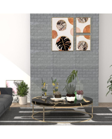 Papier peint 3D autoadhésif Briques 10 pcs Anthracite | Mobilier & Déco