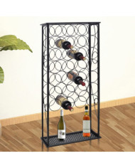 Casier à bouteilles pour 28 bouteilles Métal | Mobilier & Déco
