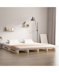 Lit de palette 160x200 cm bois de pin massif | Mobilier & Déco