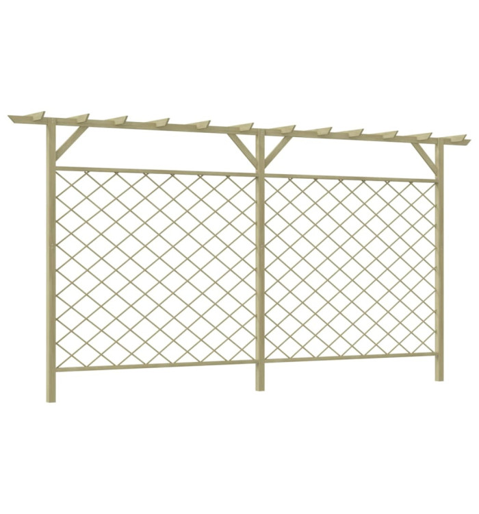 Clôture à lattes de jardin avec pergola Bois | Mobilier & Déco