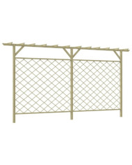 Clôture à lattes de jardin avec pergola Bois | Mobilier & Déco