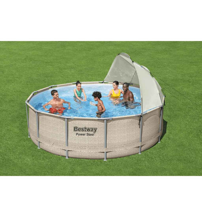 Bestway Auvent de piscine hors sol Blanc | Mobilier & Déco