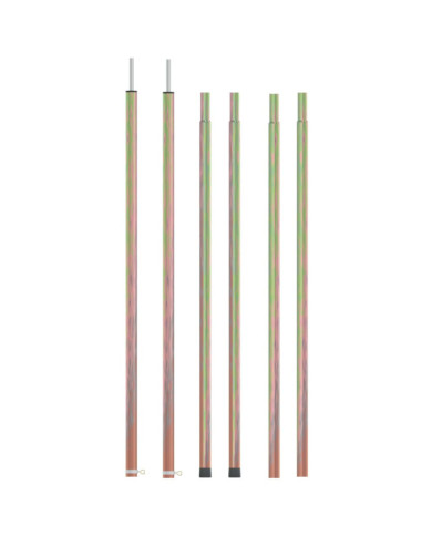 Mâts de tente télescopiques 170-255 cm 2 pcs Acier galvanisé | Mobilier & Déco