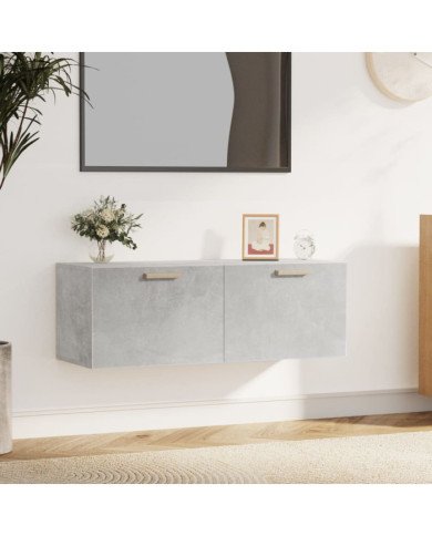 Armoire murale Gris béton 100x36,5x35 cm Bois d'ingénierie | Mobilier & Déco