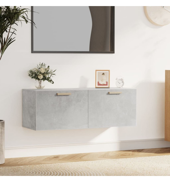 Armoire murale Gris béton 100x36,5x35 cm Bois d'ingénierie | Mobilier & Déco