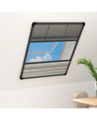 Moustiquaire plissée pour fenêtre Aluminium 60x80cm avec auvent | Mobilier & Déco